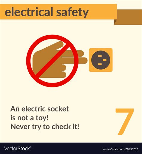 Electrical Safety Simple Art Poster Royalty Free Vector