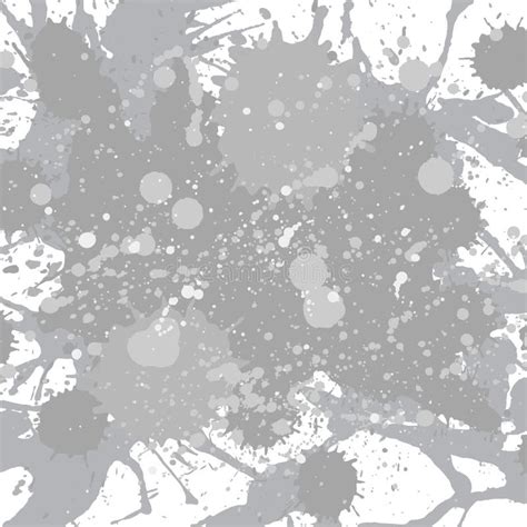 Blots Of Paint Splashes Of Gray Paint On A White Background Abstract