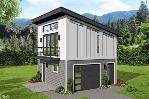 Modern Carriage House With Balcony 68807vr Architectural Designs