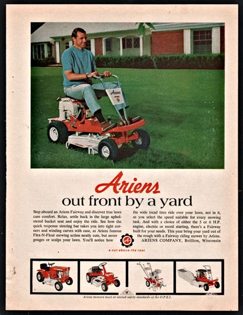 1970 Ariens Fairway Riding Lawn Mower Vintage Ad Old Advertising Ebay