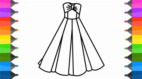Beautiful dress coloring pages kaigobank info. Colouring Dress l Coloring Beautiful Princess Dresses l ...