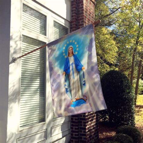 carolines treasures aph8805chf religious blessed virgin mother mary house flag house size kroger