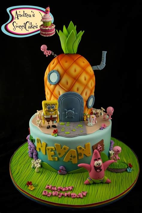 Pin By Hanna Bates On Cakes For Kids Spongebob Birthday Cake