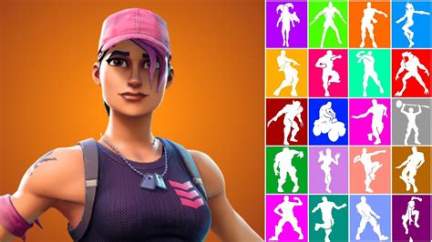🔥 rose team leader skin showcase with all fortnite dances and emotes 😱 youtube