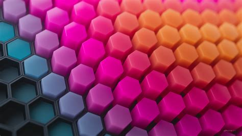 Hexagons 4k Wallpaper Patterns Colorful Background Colorful Blocks