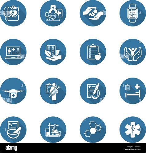 Medical And Health Care Icons Set Flat Design Stock Vector Image And Art