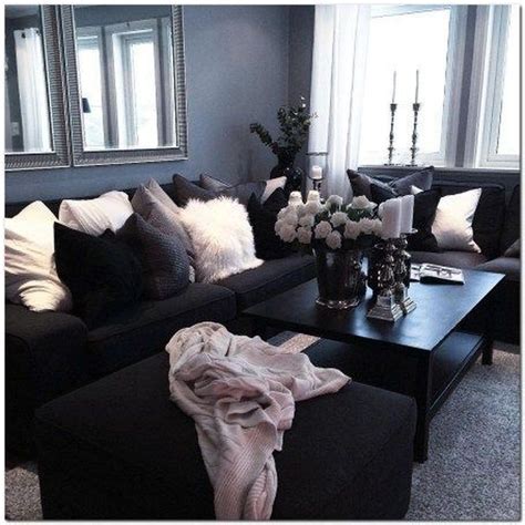 Beautiful Black Living Room Ideas 01 Trendehouse In 2020 Black Sofa