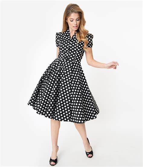 Vintage Polka Dot Dresses 50s Spotty And Ditsy Prints Fifties Dress