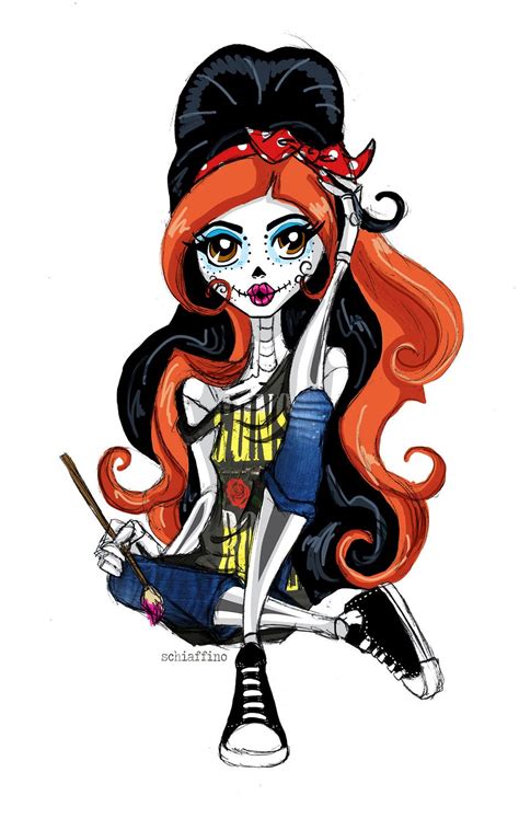 Grown Up Skelita Calaveras By Moyschiaffino On Deviantart Monster High Art Monster High