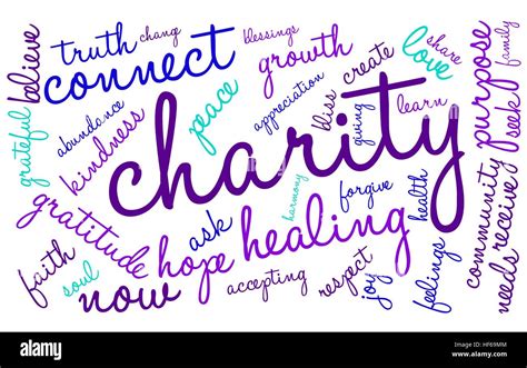 Charity Word Cloud On A White Background Stock Vector Image And Art Alamy