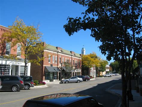 Hinsdale Il Downtown Looking East On First Street Photo Picture