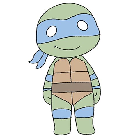 How To Draw A Turtle Ninja Easy Drawing Tutorial For Kids