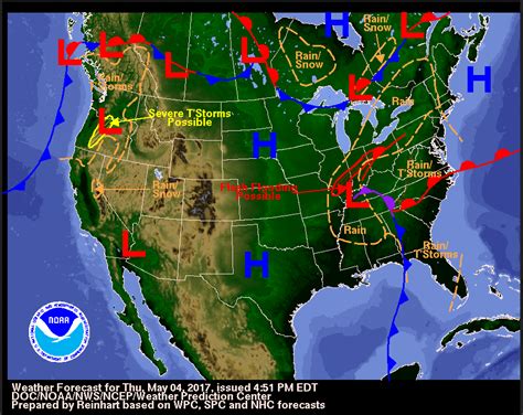 Weather Map Usa Tomorrow Draw A Topographic Map