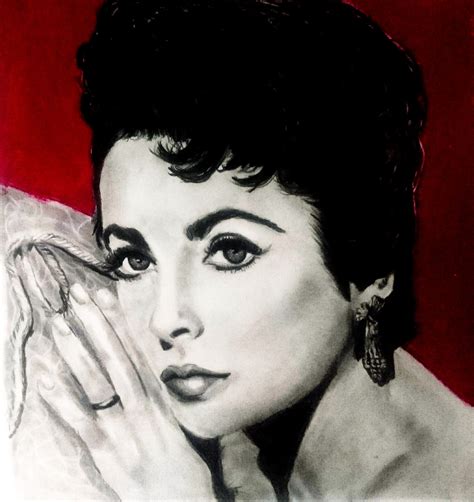 Elizabeth Taylor Portrait Drawing Portrait Drawing Elizabeth Taylor