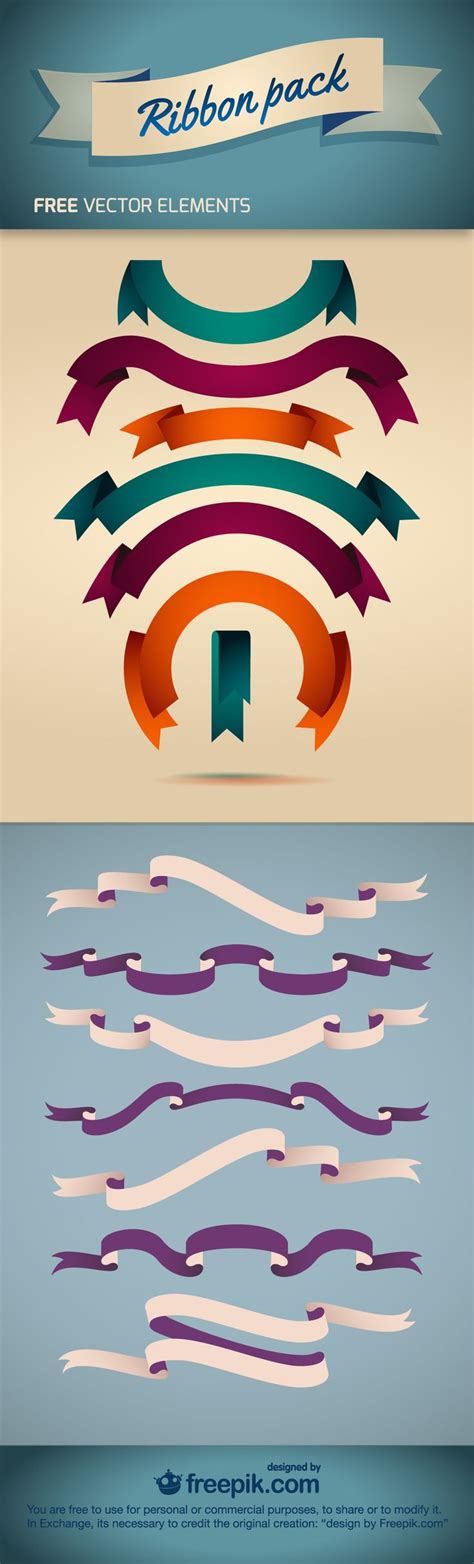 The Different Types Of Ribbons Are Shown In This Graphic Design Guide