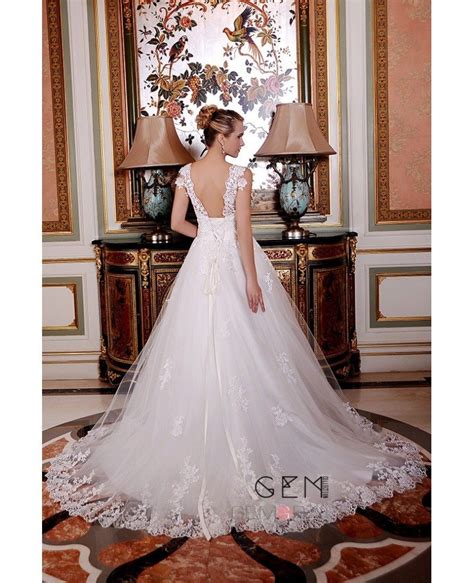 Ball Gown Sweetheart Sweep Train Tulle Wedding Dress With Beading