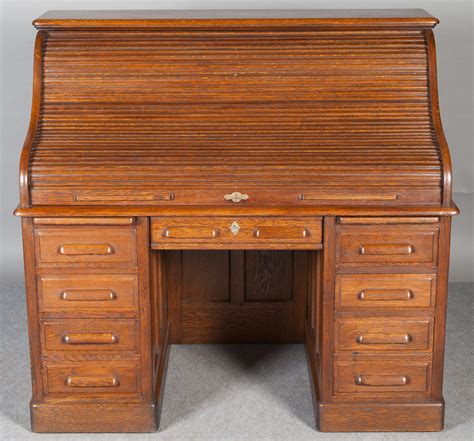 Solid Oak Roll Top Desk Antiques Atlas