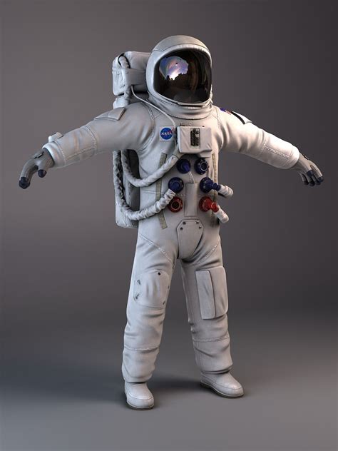 Nasa Astronaut Apollo 3d Model Astronaut Suit Astronaut Design