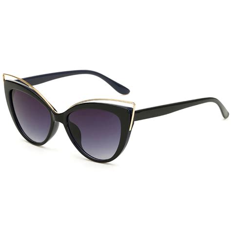 outeye fashion vintage oversize cat eye sunglasses women brand designer sun glasses female retro