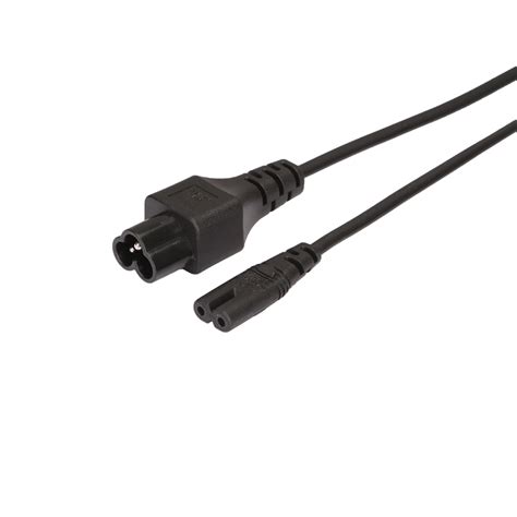 IEC 320 3pin C6 Micky Male C7 2 Pin Female AC Power Cord C6 To C7