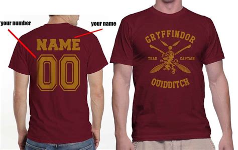 Customize New Gryffindor Captain Quidditch Team Men T Shirt Tee Albus