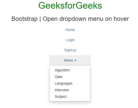 How To Open Dropdown Menu On Hover In Bootstrap Hoctapsgk