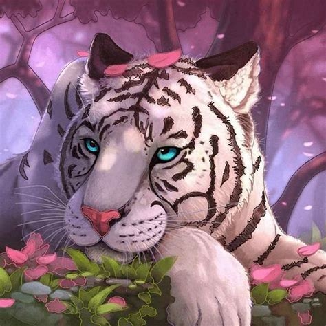 Beautiful White Tiger Arte Con Tigre Dibujo Tigre Tigre De Bengala