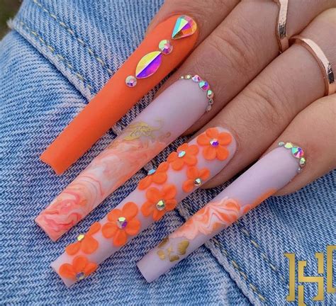 Long Square Acrylic Nails Bling Acrylic Nails Glam Nails Dope Nails