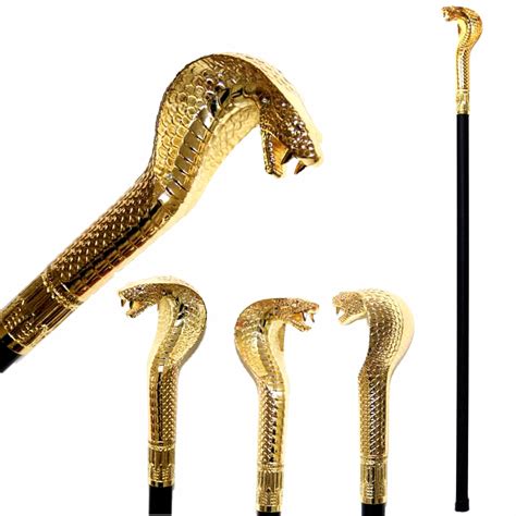 Qi County Cos Halloween Egyptian Pharaoh Cane King Scepter Metal Snake