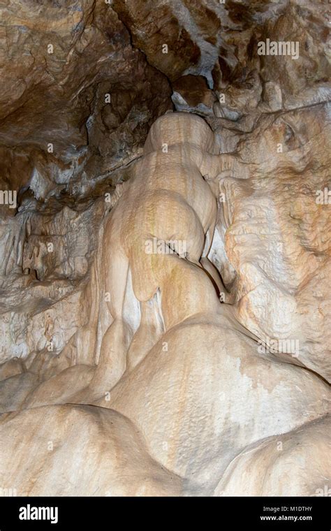 Bizarre Stalactite Formation In Karst Cave The Na Pomezí Caves Czech