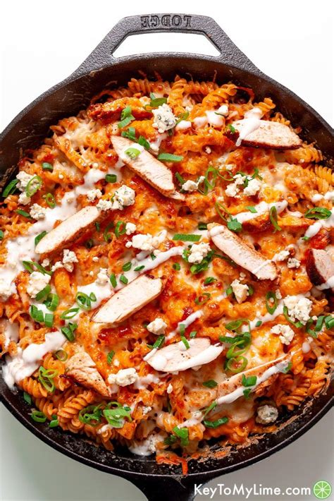 Quick And Easy Buffalo Chicken Pasta Video Key To My Lime