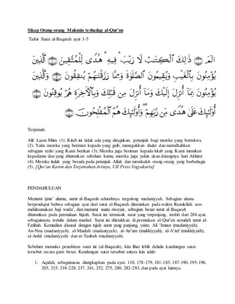 Detail Isi Kandungan Surat Al Baqarah Ayat Koleksi Nomer