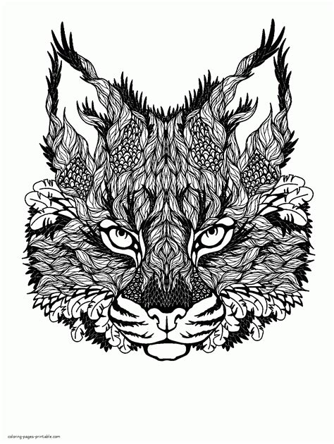 Difficult Coloring Books Animals For Adults Coloring Pages
