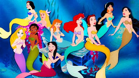 rapunzel mermaid disney princesses as mermaids princess cartoon images
