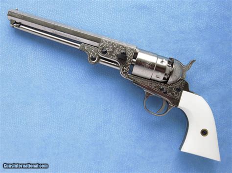 Traditions 1851 Navy Revolver Nickel With Laser Engraving 44 Caliber
