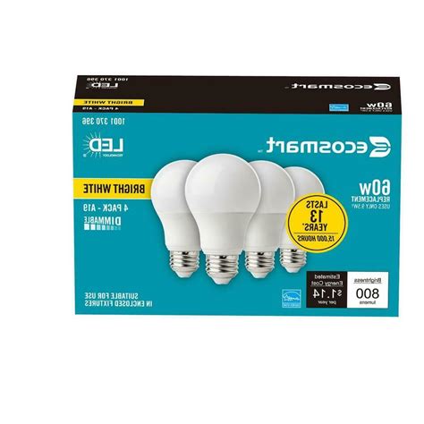 Ecosmart 60w Equivalent Bright White Energy Star Dimmable