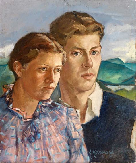 Erwin Klobassa 1913 1998 — Double Portrait Of The Artist With His
