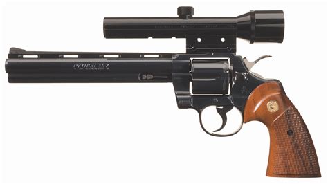 Colt Python Double Action Revolver With Case And Scope Rock Island