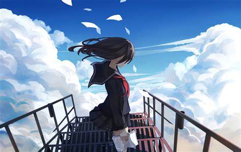 Anime Girl Sky 4k Wallpaperhd Anime Wallpapers4k Wallpapersimages