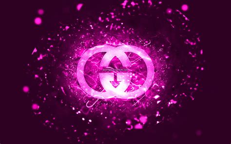 3840x2160px 4k Free Download Gucci Purple Logo Purple Neon Lights