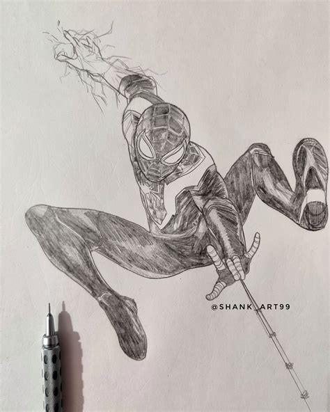 Miles Morales Pencil Art R Spiderman
