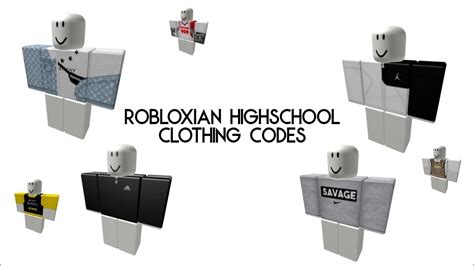 Robloxian Highschool Clothing Codes Pt 3 Youtube