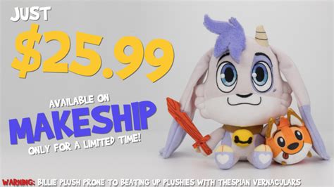 billie bust up billie and oscar plush available now from makeship steam news
