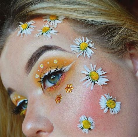 Pin By Sydney Larkin On Makeup Looks Flower Makeup Fantasy Makeup