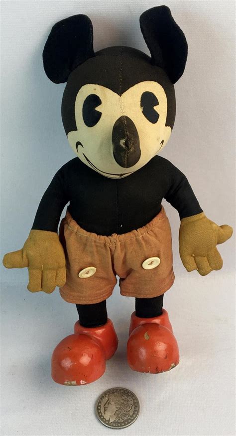 Lot Vintage 1930s Mickey Mouse Doll W Composition Shoes By