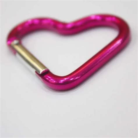4cm Mini Pink Heart Carabiner Buy Pink Heart Carabinerheart Shaped Carabinermini Aluminum