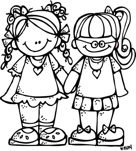 Collection Of Two Friends Png Black And White Pluspng