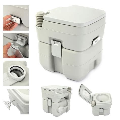 Jaxpety Portable Toilet 5 Gallon 20l Flush Commode Camping Potty