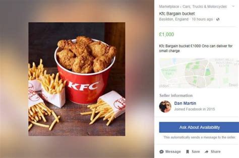 Canny Bloke Sold £10 Kfc Bargain Buckets Online For A Whopping £100 Each