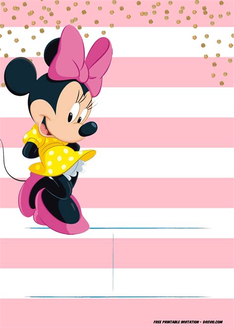 Minnie Mouse Free Invitation Template